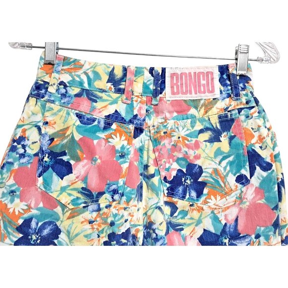 Vintage 90s Bongo Floral Jean Shorts Womens Size 9 High-Waisted Denim Cut-Offs J - Picture 7 of 9